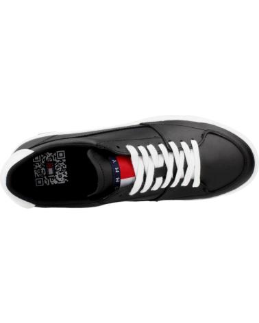 Zapatillas deporte de Hombre TOMMY JEANS ZAPATILLAS DE PIEL CON PARCHE ESSENTIAL EM0EM01398 NEGRO