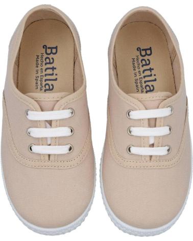 Deportivas de Niña BATILAS 57601 ZAPATILLAS LONA CON CORDO PIEDRA