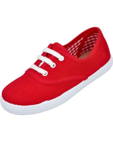 Sportivo-De-Niña-BATILAS-57601-ZAPATILLAS-LONA-CON-CORDO-ROJO