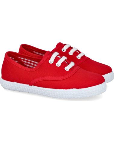 Sportivo-De-Niña-BATILAS-57601-ZAPATILLAS-LONA-CON-CORDO-ROJO