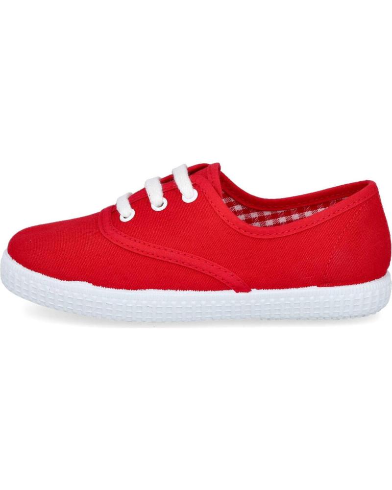 Sportivo-De-Niña-BATILAS-57601-ZAPATILLAS-LONA-CON-CORDO-ROJO