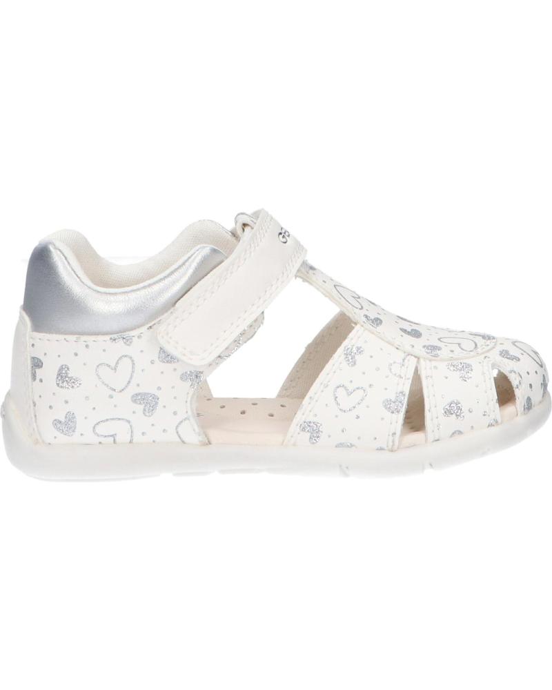 Sandalen für Mädchen GEOX B451QC 054AJ B ELTHAN C0007 WHITE-SILVER