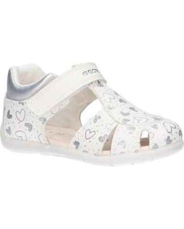 Sandalen für Mädchen GEOX B451QC 054AJ B ELTHAN C0007 WHITE-SILVER