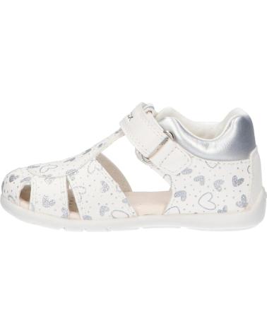 Sandalen für Mädchen GEOX B451QC 054AJ B ELTHAN C0007 WHITE-SILVER
