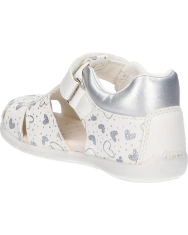 Sandalen für Mädchen GEOX B451QC 054AJ B ELTHAN C0007 WHITE-SILVER