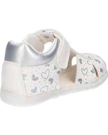 Sandalen für Mädchen GEOX B451QC 054AJ B ELTHAN C0007 WHITE-SILVER