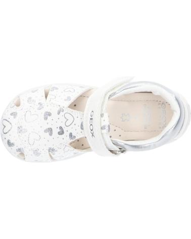Sandalen für Mädchen GEOX B451QC 054AJ B ELTHAN C0007 WHITE-SILVER