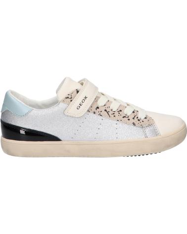 Sportivo per Bambina GEOX J454ND 0EWBC J GISLI C1W1M SILVER-LT IVORY