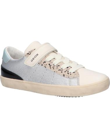 Sportivo per Bambina GEOX J454ND 0EWBC J GISLI C1W1M SILVER-LT IVORY