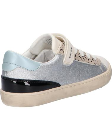Sportivo per Bambina GEOX J454ND 0EWBC J GISLI C1W1M SILVER-LT IVORY