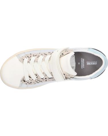 Sportivo per Bambina GEOX J454ND 0EWBC J GISLI C1W1M SILVER-LT IVORY