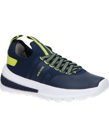 Sneaker für Mädchen und Junge GEOX J45LTB 0159J J ACTIVART CF43S NAVY-LIME GREEN