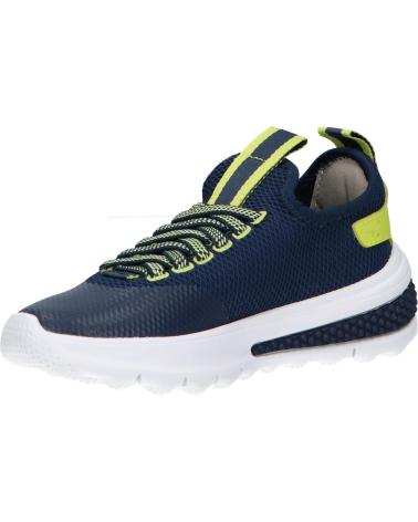 Sneaker für Mädchen und Junge GEOX J45LTB 0159J J ACTIVART CF43S NAVY-LIME GREEN
