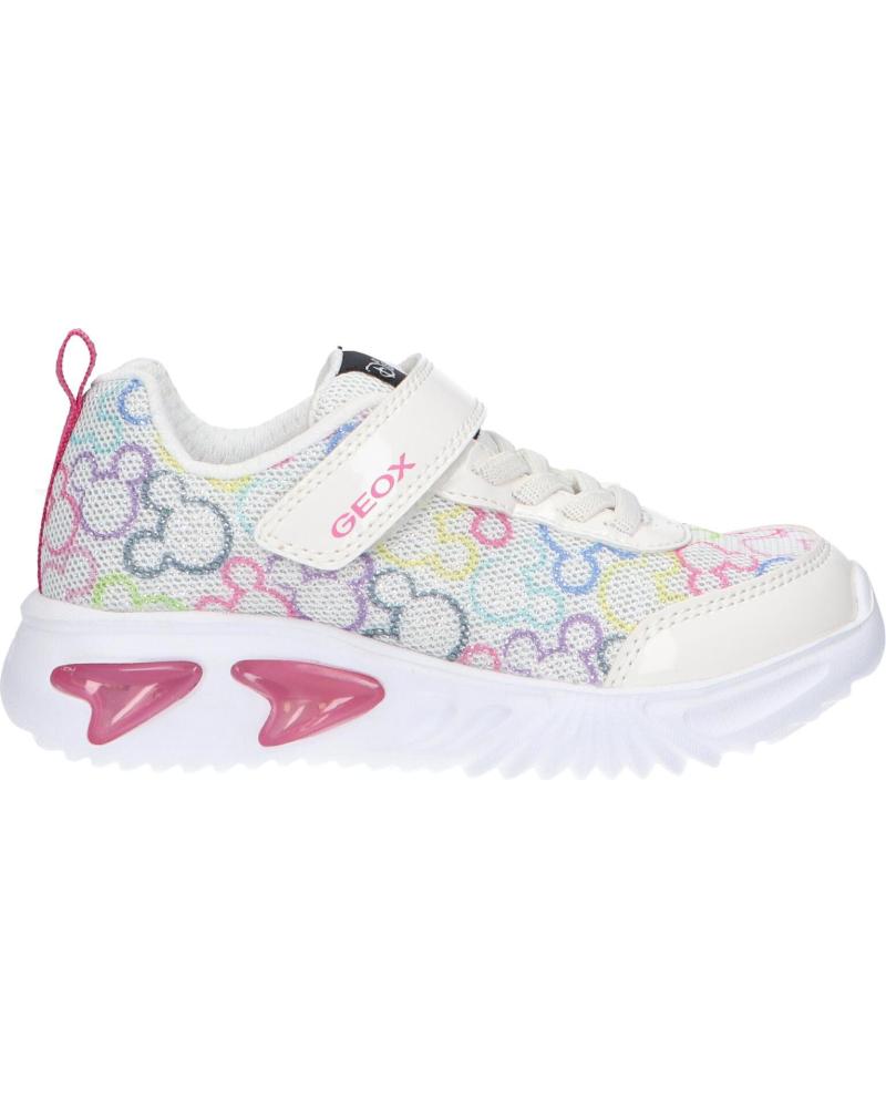 Sneaker für Mädchen GEOX J45E9D 09LHH J ASSISTER C0653 WHITE-MULTICOLOR