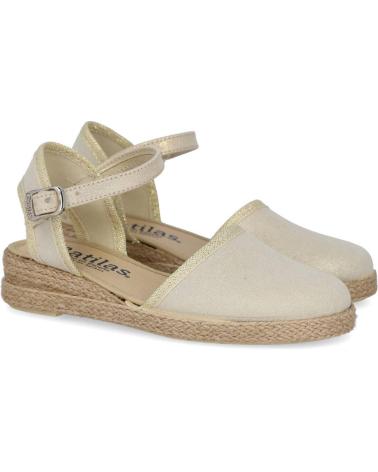 Sandalias de Niña BATILAS 201-109 ALPARGATAS NINA CON HEB ORO