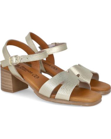 Sandálias de Mulher  EVA FRUTOS 3402 SANDALIAS TACON MEDIO M ORO