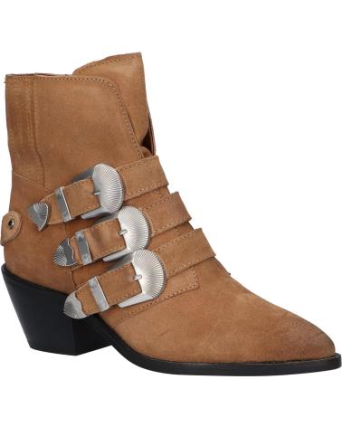 Botins de Mulher PEPE JEANS PLS50392 WESTERN W BUCKLE 855 CAMEL