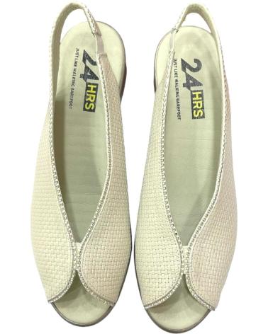 Sandalias de Mujer 24 HORAS SANDALIAS MUJER MODELO 25956 COLOR BLANCO LINO LINO