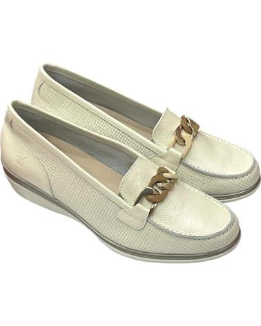 Zapatos de Mujer 24 HORAS MOCASIN PIEL CUNA BEIGE NATURAL LINO