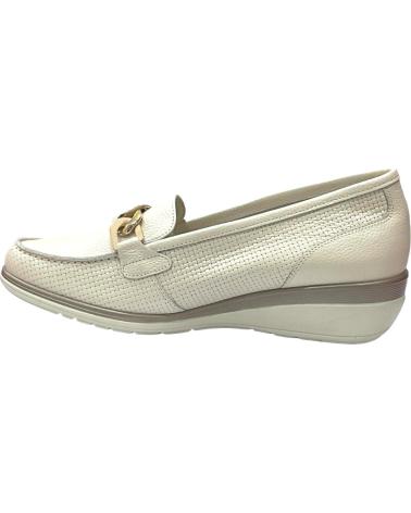 Zapatos de Mujer 24 HORAS MOCASIN PIEL CUNA BEIGE NATURAL LINO