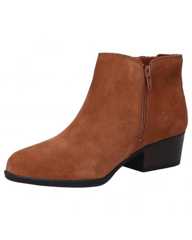 Botines de Mujer CLARKS 26153052 ADREENA FLORA TAN SUEDE