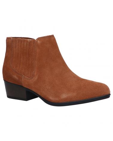 Botines de Mujer CLARKS 26153052 ADREENA FLORA TAN SUEDE