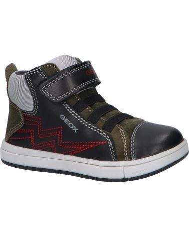 Stiefel für Junge GEOX B1643B 08522 B TROTTOLA C0520 BLACK-DK GREEN