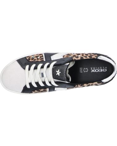 Sapatilhas de Mulher GEOX D16FBB 00722 D WARLEY CR61Q TOBACCO-OFF WHITE