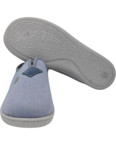 ROAL PLUMAFLEX COTTON JEANS HOUSE SLIPPERS WITH REMOVABLE INSOLE BLUE JEANS