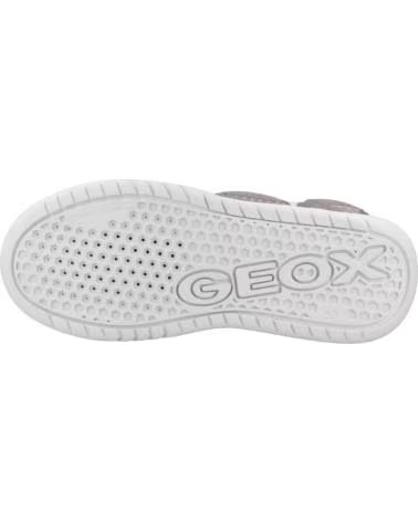 GEOX J ILLUMINIUS GIRL J35HPA WEISSE TURNSCHUHE MIT LILA DETAILS FÜR MÄDCHEN BLANCO