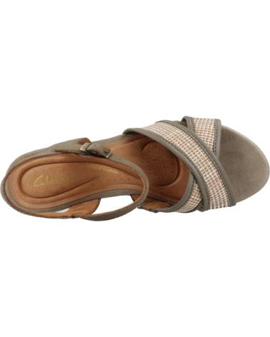 Sandali per Donna CLARKS ELLERI PLUM 26171441 VERDE