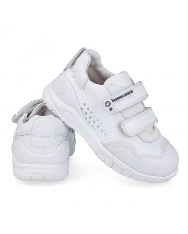 Deportivas de Niña y Niño BIOMECANICS 182195 DEPORTIVO DE PIEL BLANCO BLANCO