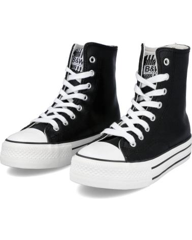 Deportivas de Niña CONGUITOS BW LI552714 ZAPATILLAS PIEL SINTETICA NIÑA NEGRO