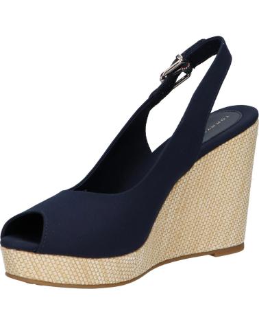 Sandalias de Mujer TOMMY HILFIGER FW0FW04789 ICONIC ELENA SLING BACK WEDGE DW6 SPACE BLUE