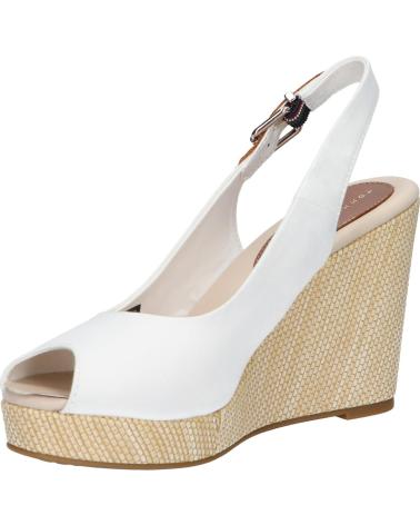 TOMMY HILFIGER FW0FW04789 ICONIC ELENA SLING BACK WEDGE YBL ECRU