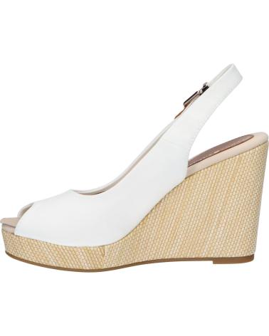 TOMMY HILFIGER FW0FW04789 ICONIC ELENA SLING BACK WEDGE YBL ECRU