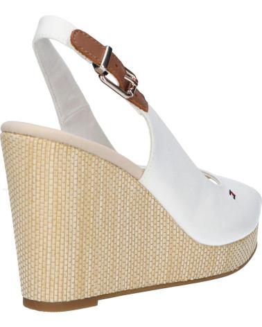 TOMMY HILFIGER FW0FW04789 ICONIC ELENA SLING BACK WEDGE YBL ECRU