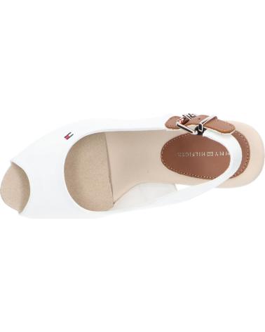 TOMMY HILFIGER FW0FW04789 ICONIC ELENA SLING BACK WEDGE YBL ECRU