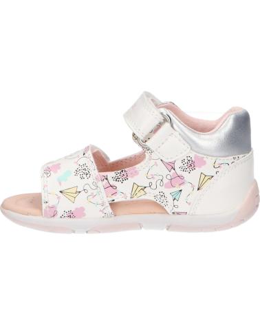 Sandalen für Mädchen GEOX B450YA 000BC B SANDAL TRAPUZ C0653 WHITE-MULTICOLOR