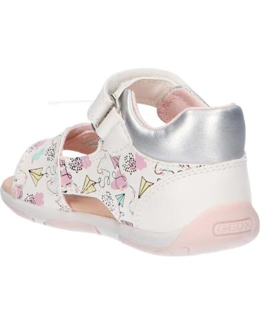Sandalen für Mädchen GEOX B450YA 000BC B SANDAL TRAPUZ C0653 WHITE-MULTICOLOR