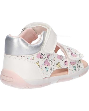 Sandalen für Mädchen GEOX B450YA 000BC B SANDAL TRAPUZ C0653 WHITE-MULTICOLOR