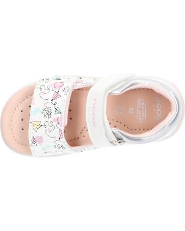 Sandalen für Mädchen GEOX B450YA 000BC B SANDAL TRAPUZ C0653 WHITE-MULTICOLOR