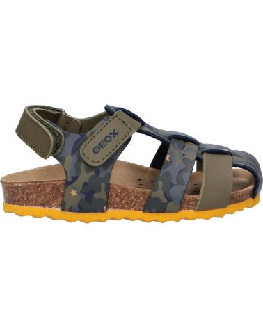 Sandalen für Junge GEOX B452QA 00454 B SANDAL CHALKI C3375 SAGE-OCHREYELLOW