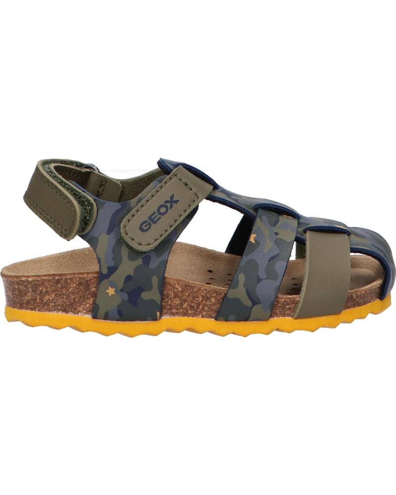 Sandalen für Junge GEOX B452QA 00454 B SANDAL CHALKI C3375 SAGE-OCHREYELLOW
