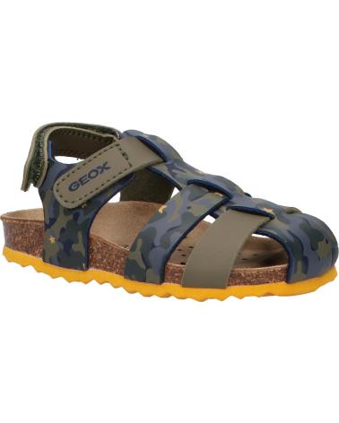 Sandalen für Junge GEOX B452QA 00454 B SANDAL CHALKI C3375 SAGE-OCHREYELLOW
