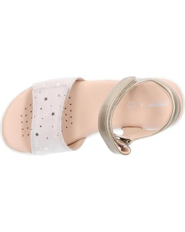 Sandálias de Menina GEOX J028ZA 007NF J SANDAL HAITI C0208 PLATINIUM-BEIGE