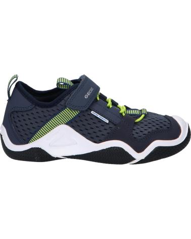 boy Trainers geox J3530A 01450 JR WADER C0749 NAVY-LIME