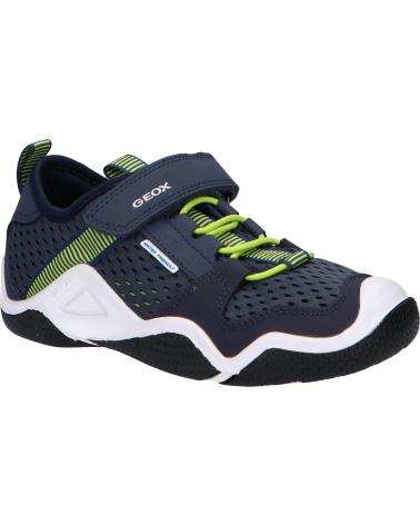 boy Trainers geox J3530A 01450 JR WADER C0749 NAVY-LIME