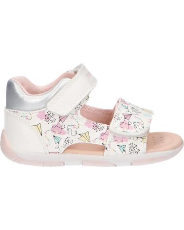Sandalen für Mädchen GEOX B450YA 000BC B SANDAL TRAPUZ C0653 WHITE-MULTICOLOR
