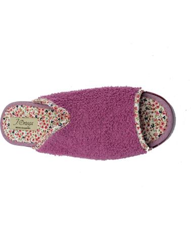 Calzado-De-Casa-De-Mujer--ZAPATILLA-DE-RIZO-ABIERTA-LILA